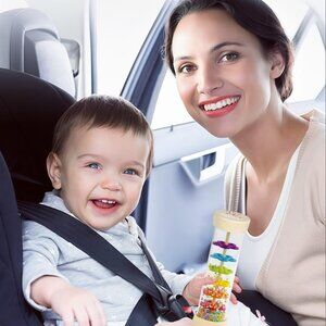 Children Early Education Hand eye-Coordination Wooden Rattle Toy(1 Set)